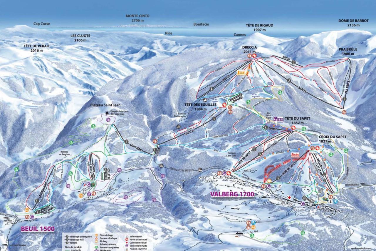 2 Room Apartment In The Center Close To The Slopes Valberg Ngoại thất bức ảnh